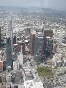 Downtown LA as seen from a Zeppelin